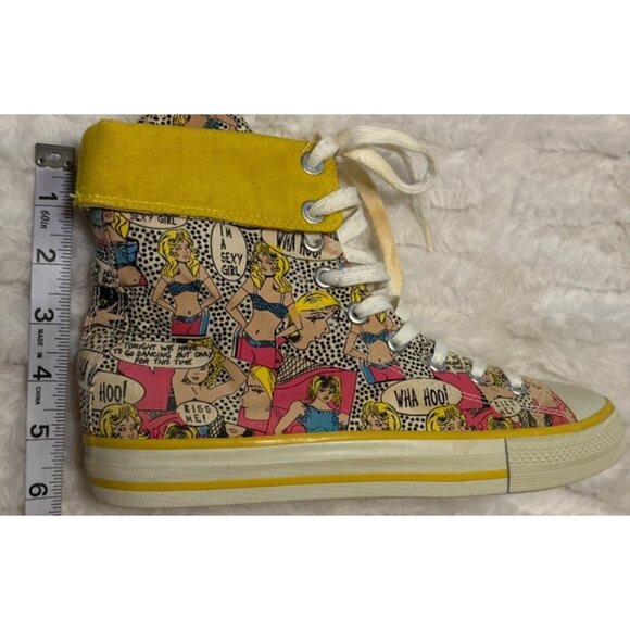 Rouge Helium High Top Canvas Sneakers Chucky-07 Wha Hoo! Unisex Size 7.5M (READ) - Picture 12 of 16